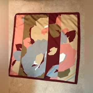 Vintage Liz Sinclair burgundy scarf